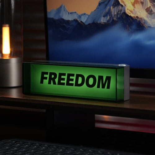 Aluminum Alloy Mini Desktop Ambient Light Box – Green Freedom Edition