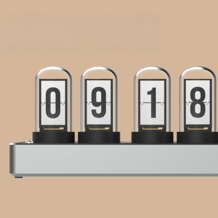 Metal LED Desk Clock with Ambient Night Light and Alarm