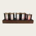 Wood LED Desk Clock with Night Glow Decorative Light