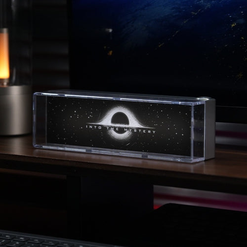 Aluminum Alloy Mini Desktop Ambient Light Box – Transparent Black Hole Edition